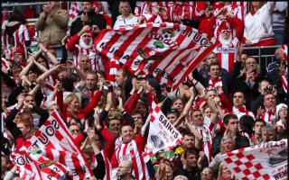 Saints fans at Wembley