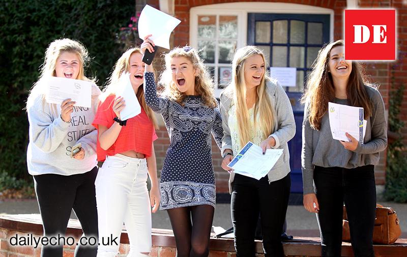 Perins School. Pictures of GCSE results 2014