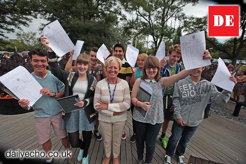 Mountbatten School. Pictures of GCSE results 2014