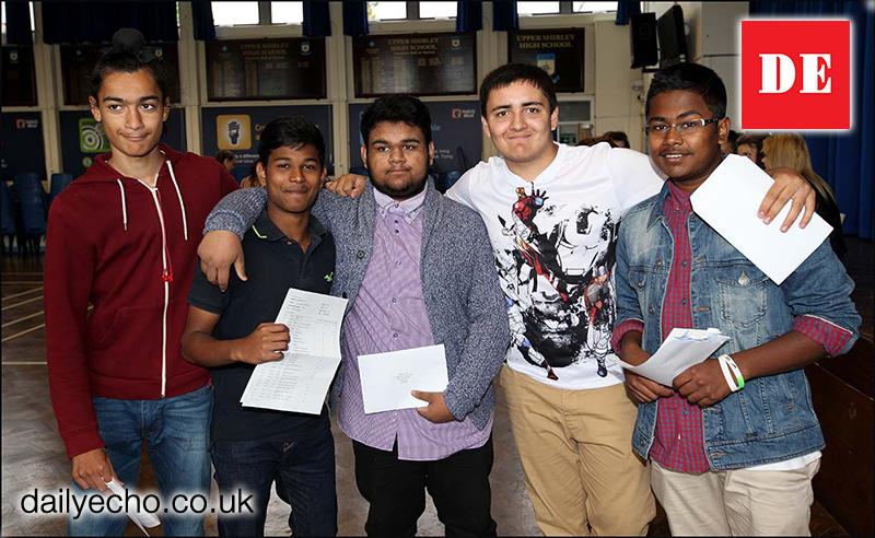 Upper Shirley High School. Pictures of GCSE results 2014