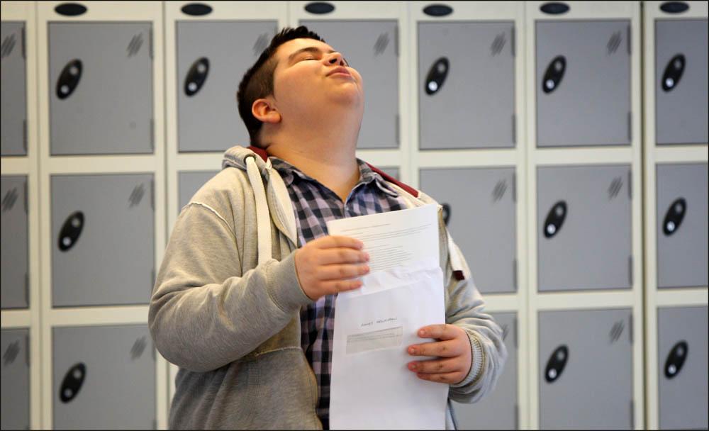 Inspire Academy. Pictures of GCSE results 2014
