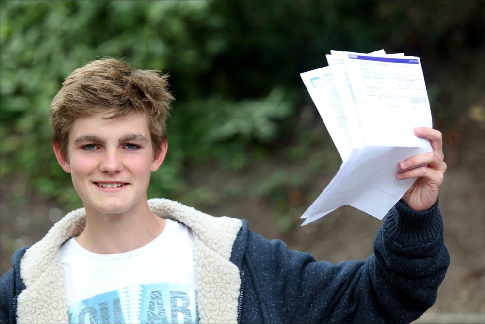 Westgate School. Pictures of GCSE results 2014
