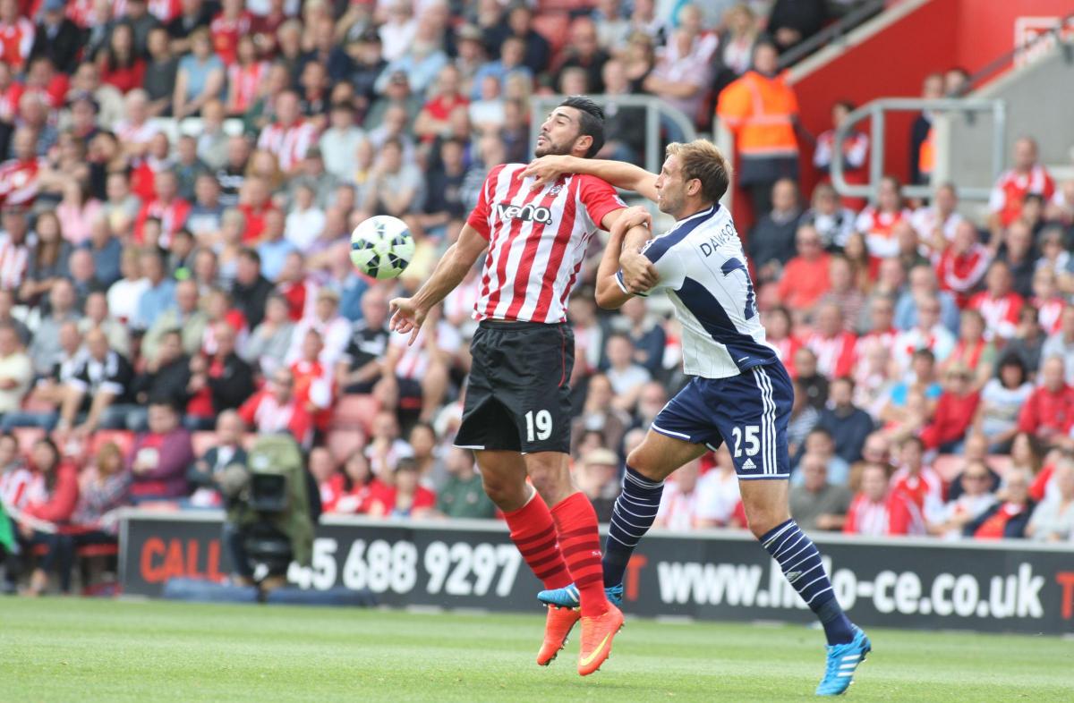 Pictures from Saints v West Brom at St Mary's Stadium. The unauthorised downloading, editing, copying, or distribution of this image is strictly prohibited.