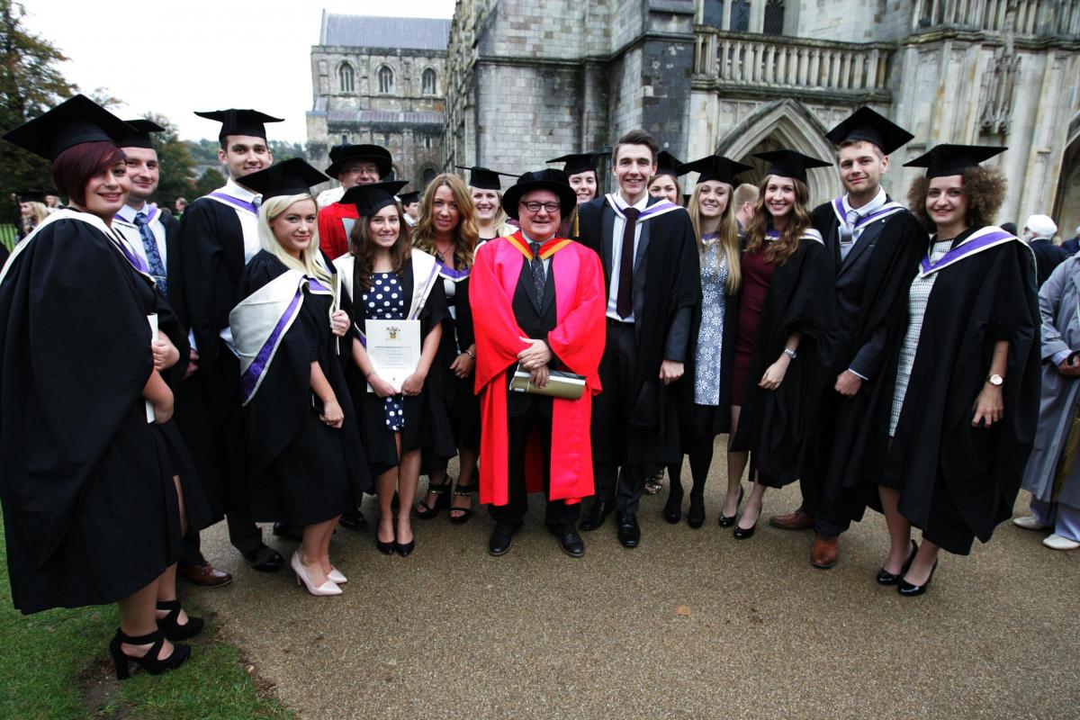 Graduation day for University of Winchester.