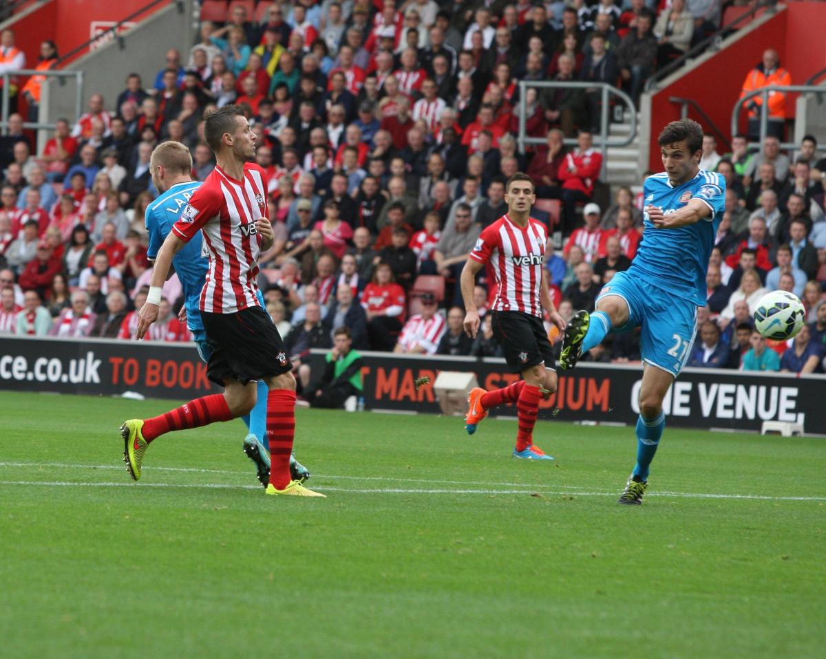 Pictures from the Saints match against Sunderland at St Mary's Stadium. The unauthorised downloading, editing, copying or distribution of this image is strictly prohibited.
