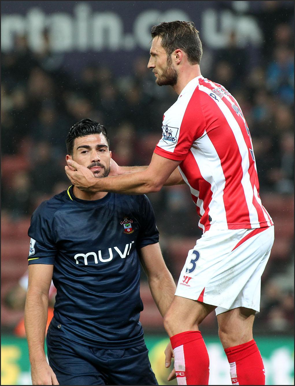 Stoke City v Saints at the Britannia Stadium in the Capital One Cup. The unauthorised downloading, editing, copying, or distribution of this image is strictly prohibited,