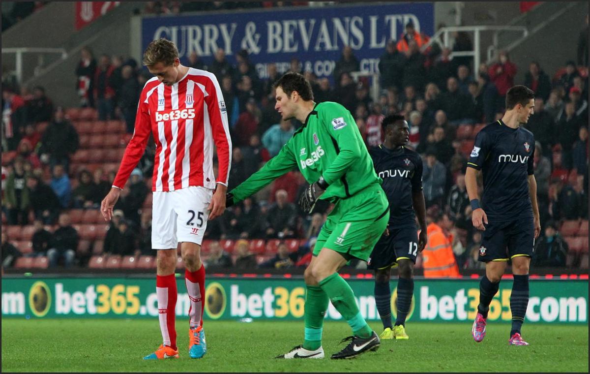 Stoke City v Saints at the Britannia Stadium in the Capital One Cup. The unauthorised downloading, editing, copying, or distribution of this image is strictly prohibited,