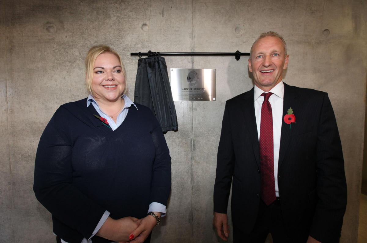 Pictures from the unveiling of the new £30m Staplewood redevelopment, which included a plaque unveiling dedicated to Markus Liebhurr.