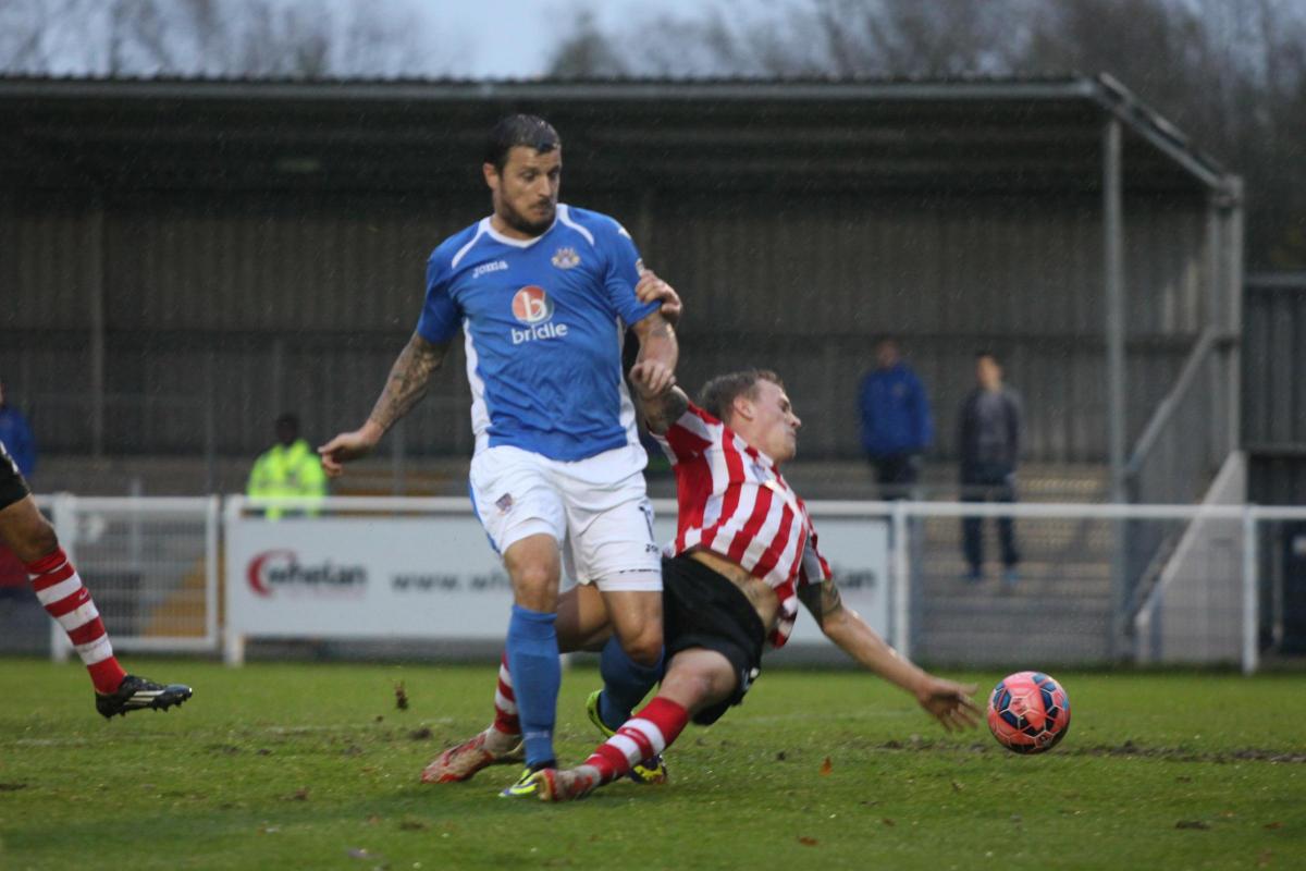 Eastleigh v Lincoln City in the first round of the FA Cup.