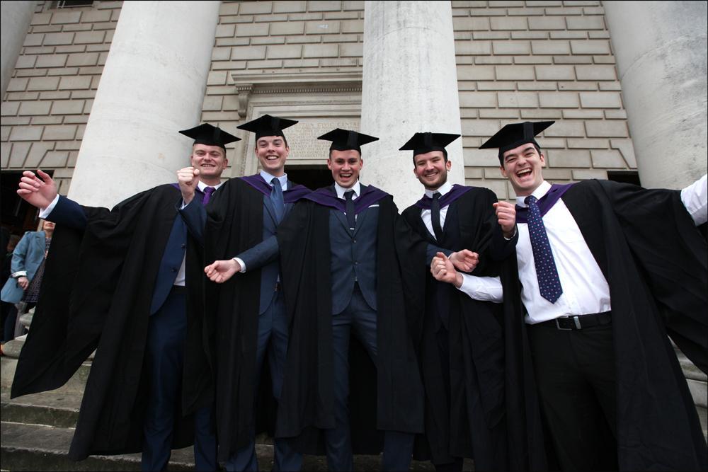 Southampton Solent University students celebrate graduation at the city's Guildhall