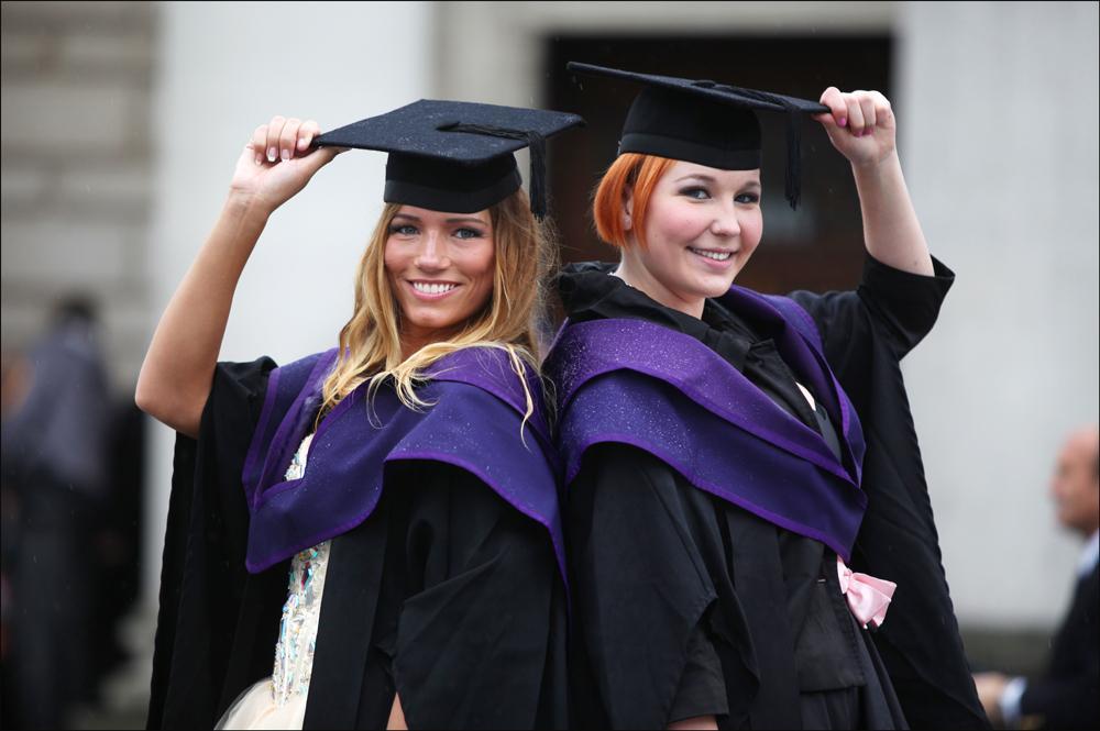 Southampton Solent University students celebrate graduation at the city's Guildhall