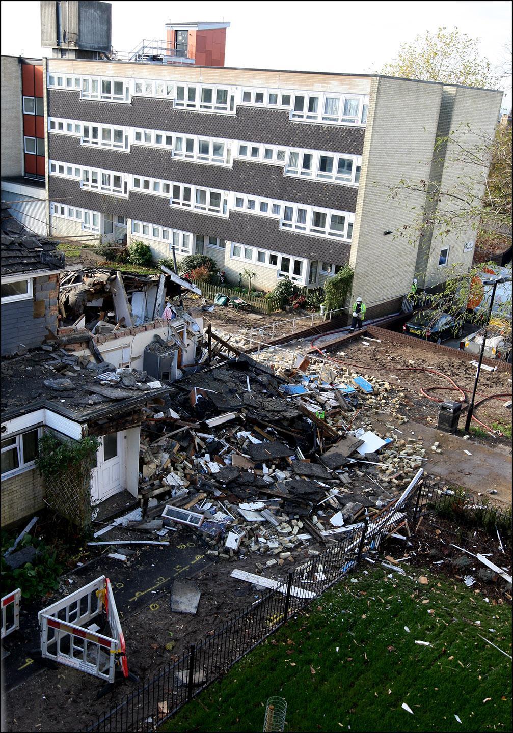The aftermath of a gas explosion in Howard's Grove in Southampton