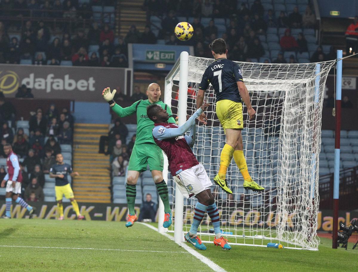 Picture from the Barclay's Premier League clash between Aston Villa and Saints. The unauthorised downloading, editing, copying or distribution of this image is strictly prohibited.