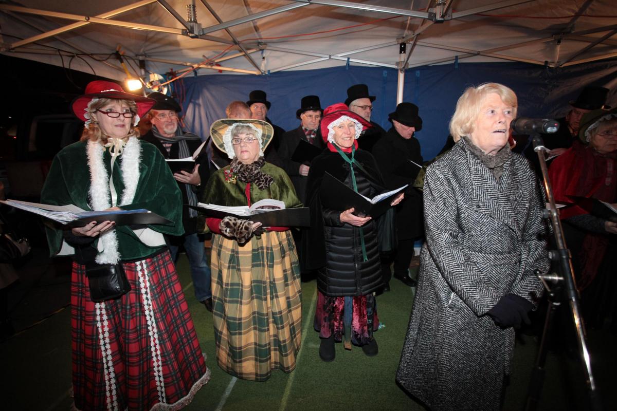 Christmas lights switch-on in Hedge End. December 4, 2014.