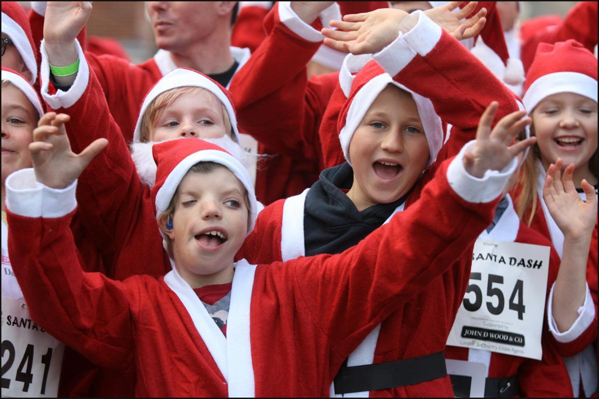 Santa came early in Hampshire with thousands taking part in fun runs around the county.