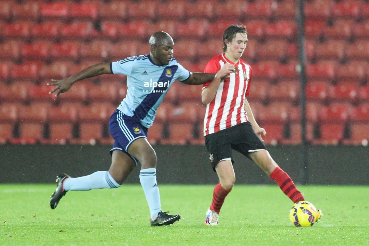 Saints v West Ham in the FA Youth Cup at St Mary's Stadium.