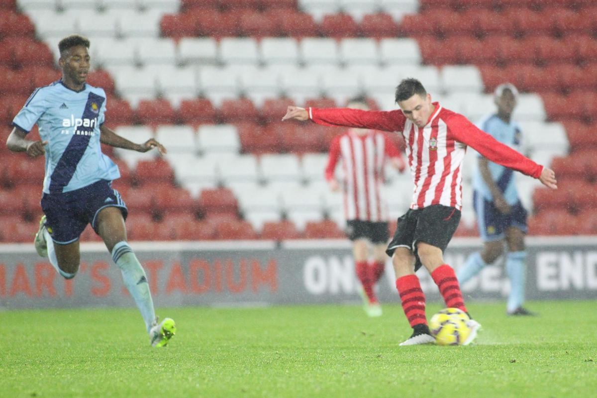 Saints v West Ham in the FA Youth Cup at St Mary's Stadium.
