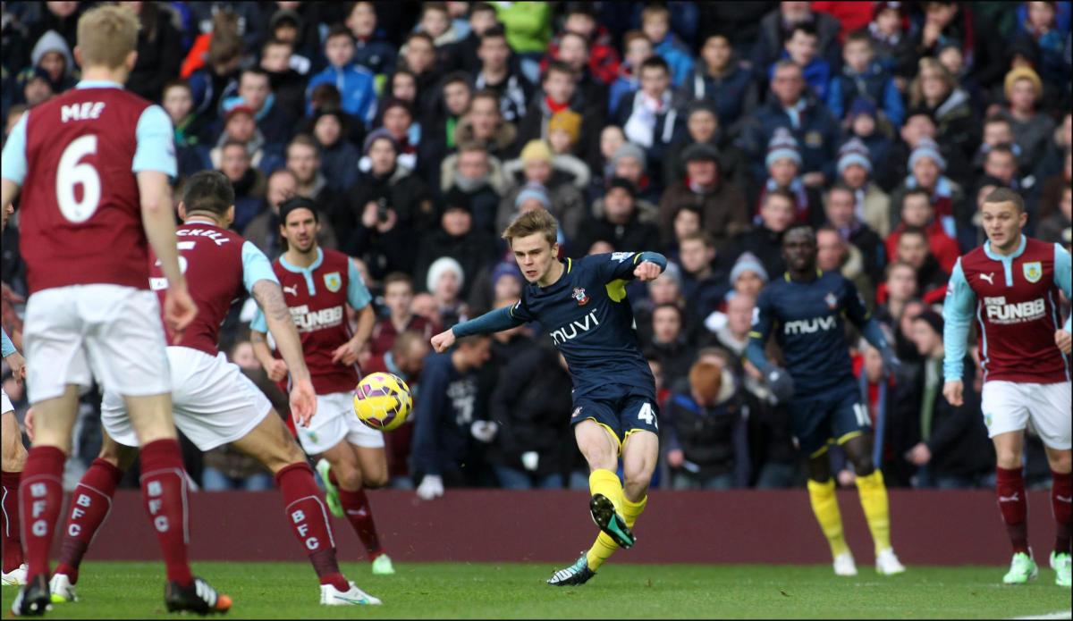 Burnley v Saints in the Premier League. The unauthorised downloading, editing,copying or distribution of this image is strictly prohibited.