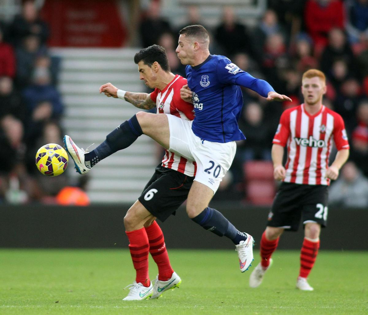 Saints v Everton at St Mary's Stadium. The unauthorised editing, downloading, copying or distribution of this image is strictly prohibited.