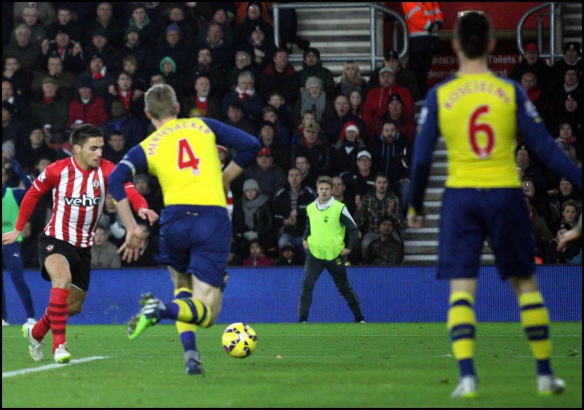 Pictures from  the Barclays Premier League match Saints v Arsenal at St Mary's Stadium. 