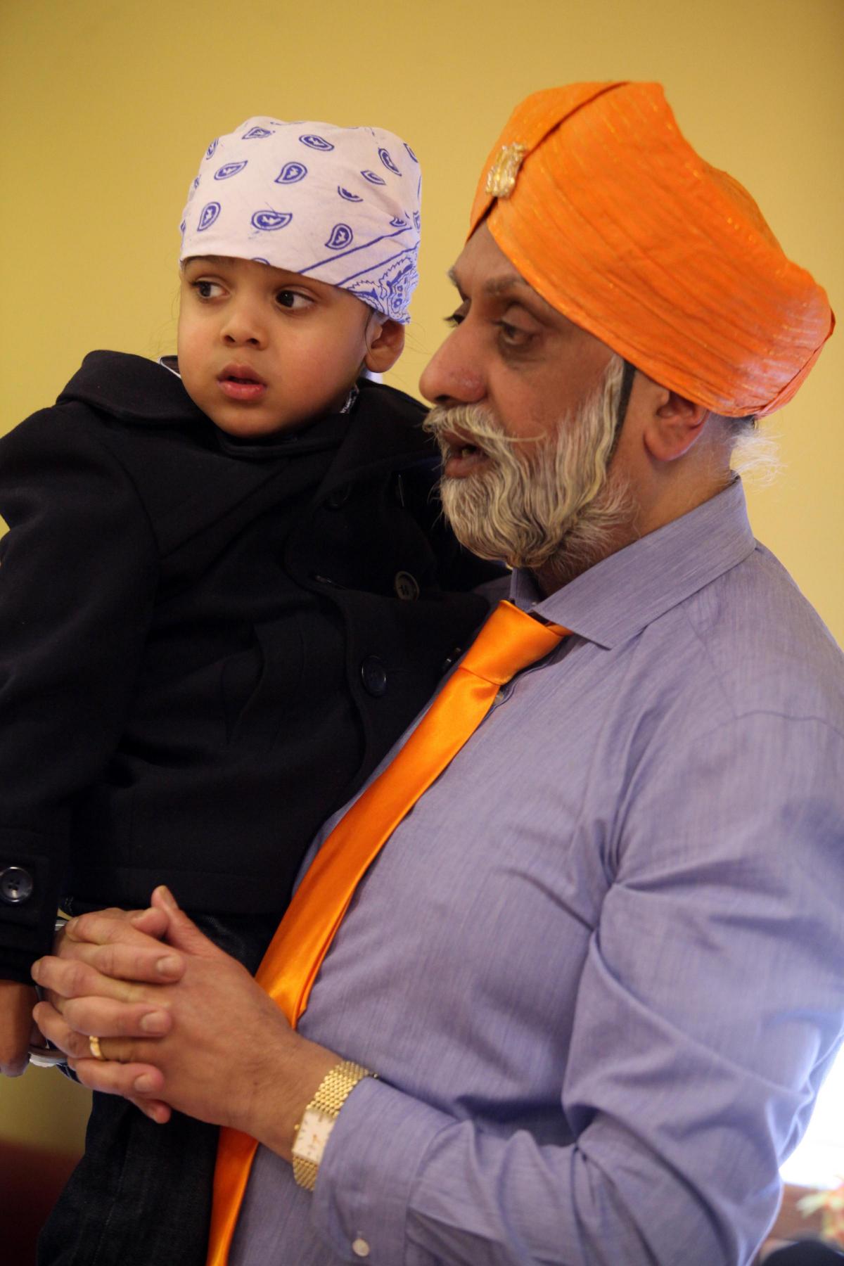 Picture of the Sikh community in Southampton honouring community stars as part of the celebration of the tenth Sikh guru Gobind Singh Ji.