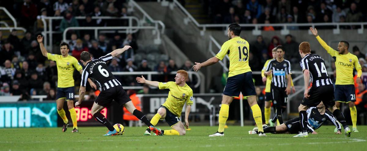 Images from Saints' visit to St James' Park to take on Newcastle United in the Premier League on Saturday, January 17, 2015.