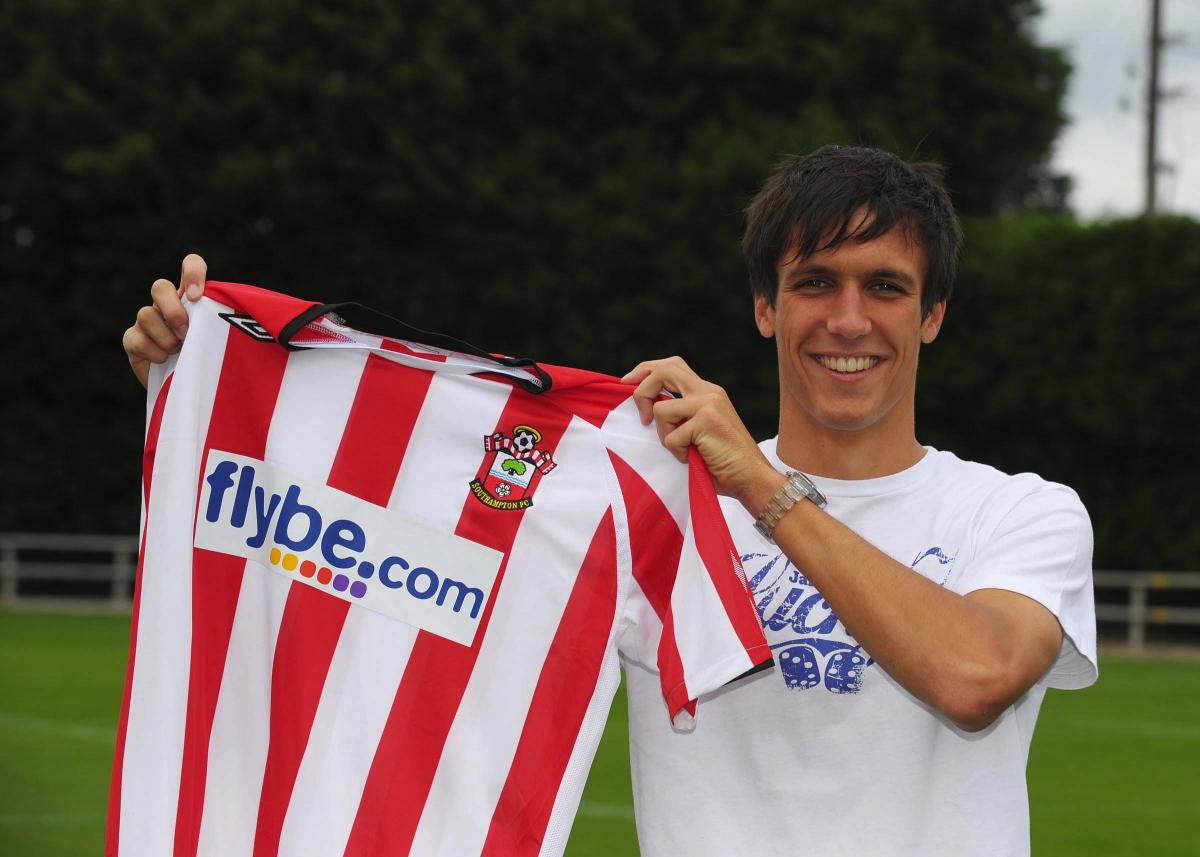 Jack Cork signs for Saints on a loan deal in August 2008.
