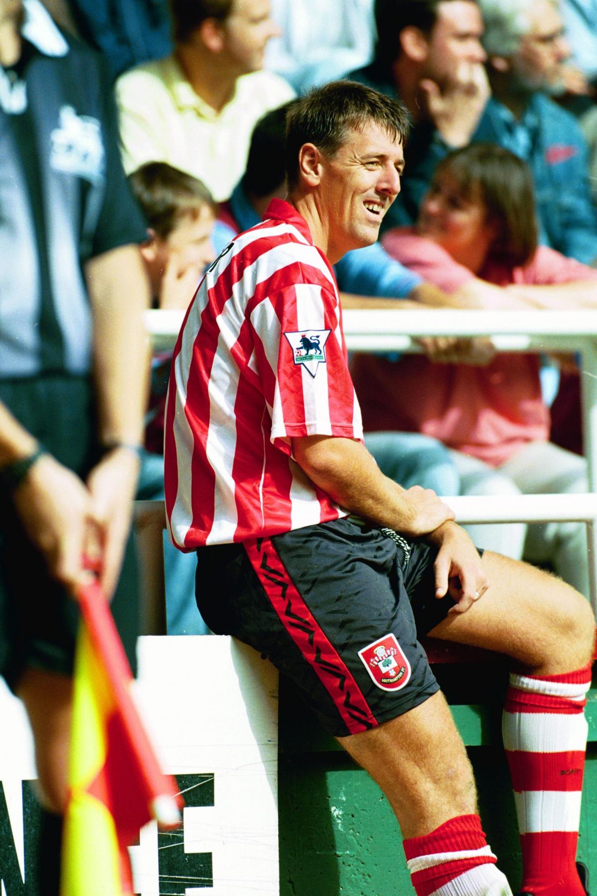 Matt chatting to fans against West Ham in 1996.