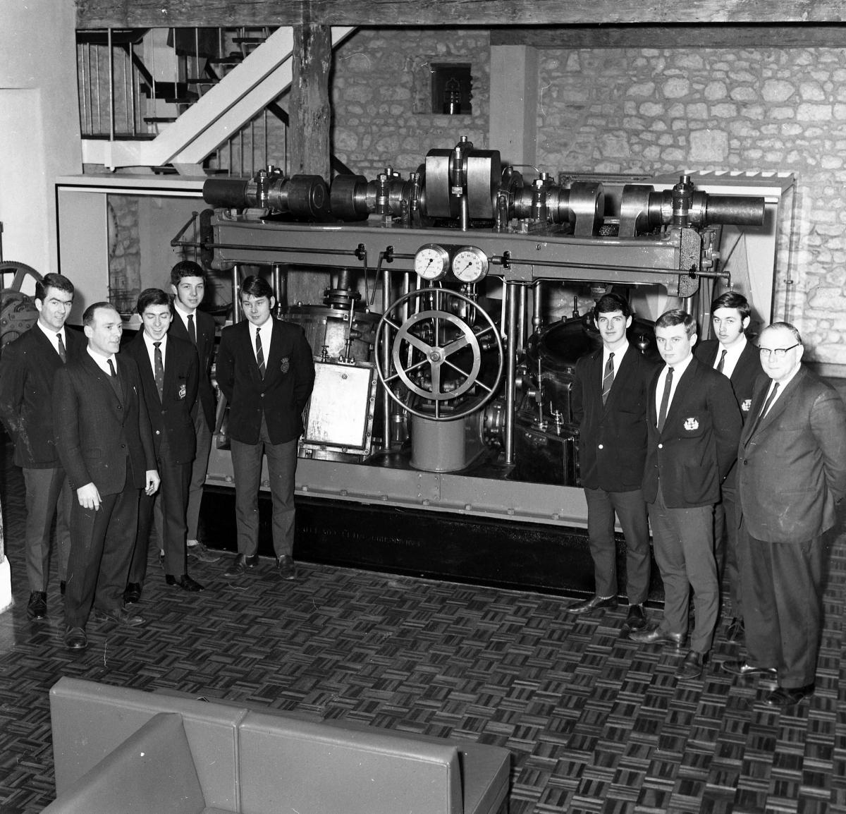 An oscillating engine in the museum in 1968.
