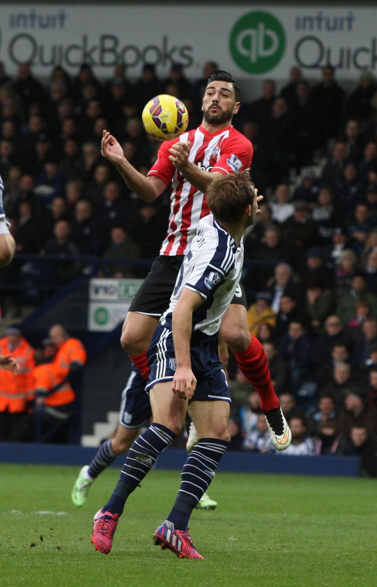 Saints v West Bromwich Albion. The unautorised downloading, editing, copying, or distribution of this image is strictly prohibited.