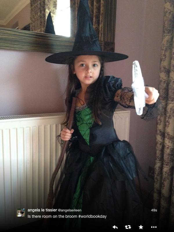 Ava, dressed as a witch. Photo from Matt Le Tissier
