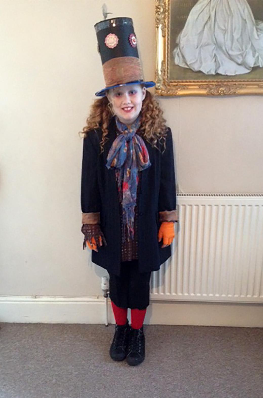 Megan, 9, as the Mad Hatter
