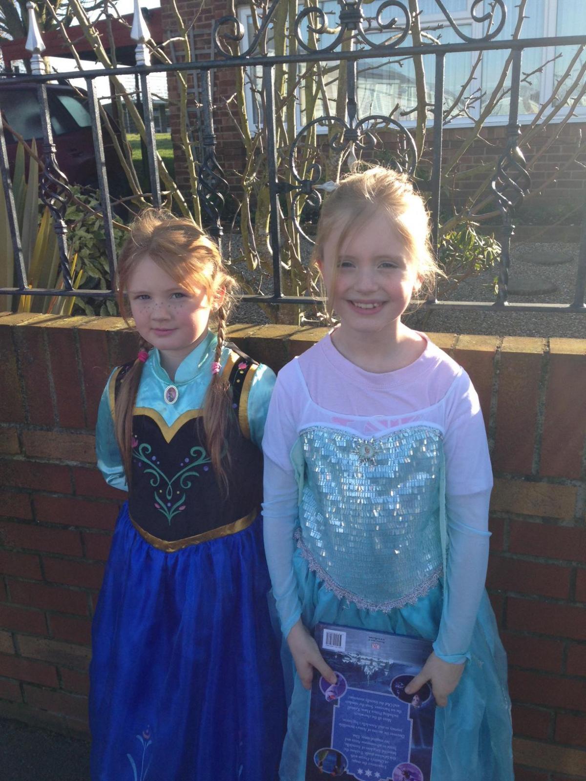 Lola and Ellie Myers from Ludlow infant and Jnr school for world book day