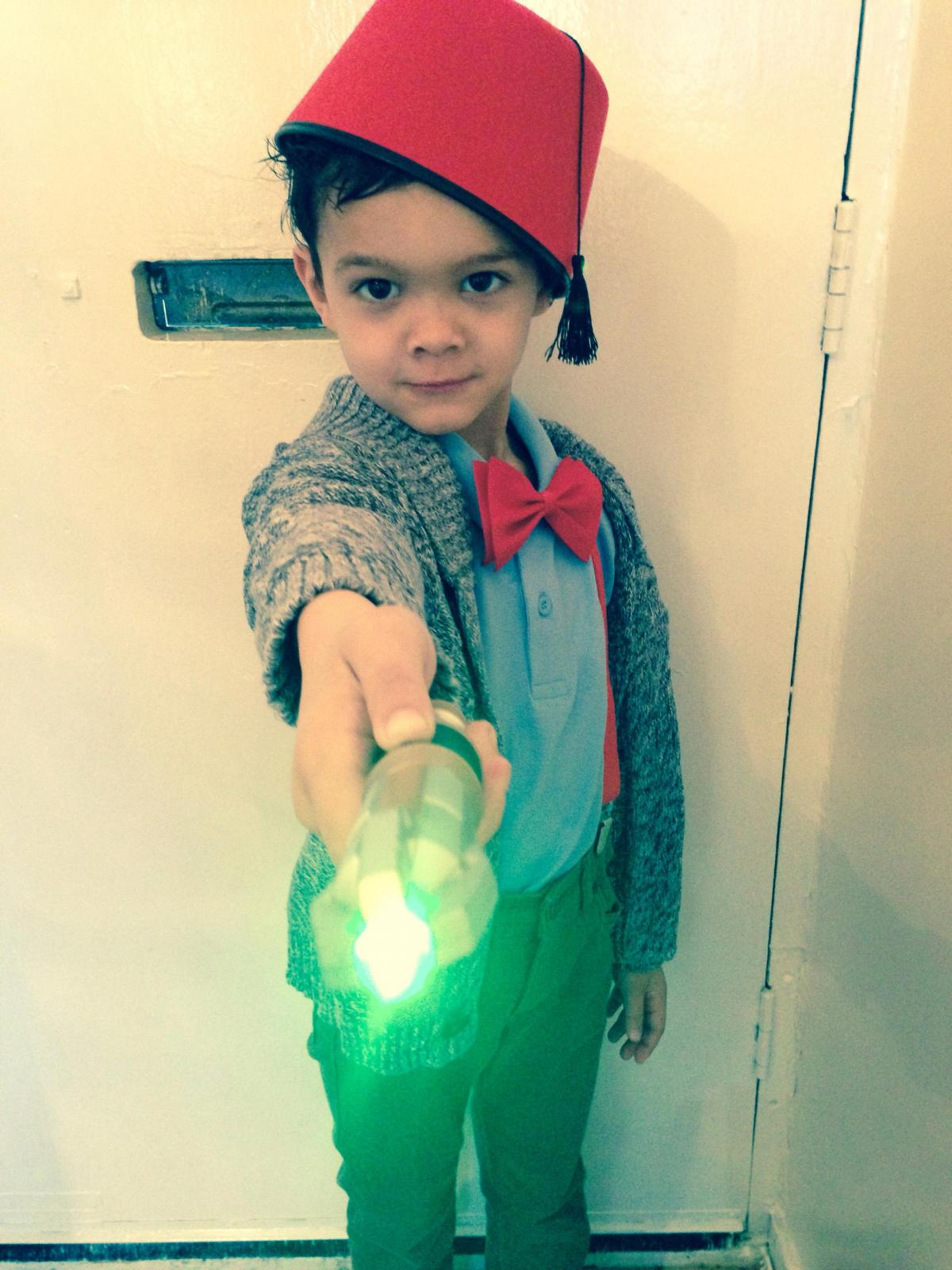 Jayden Hobbs age 5 1/2 years from sholing infant school dressed up as his favourite doctor who Matt Smith.