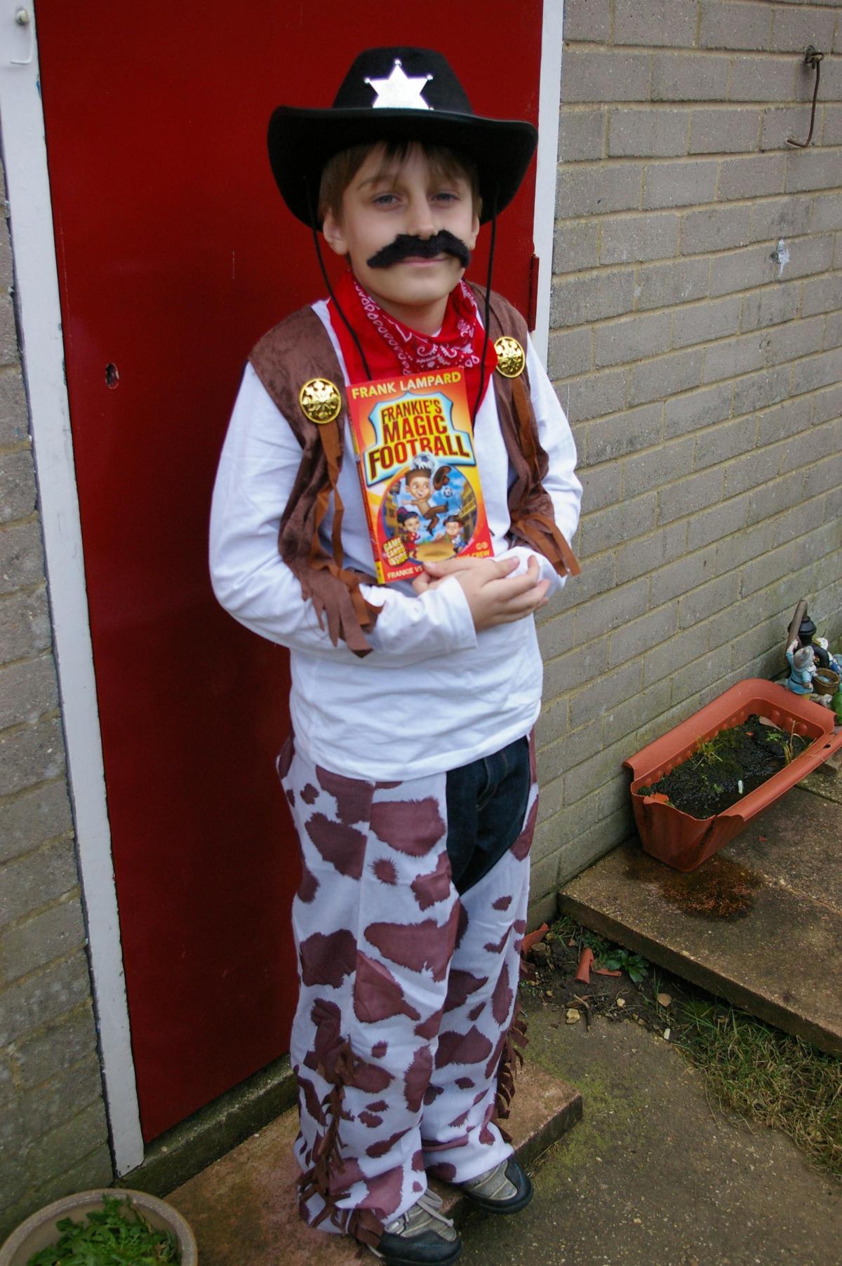 Jamie aged 9 is the sheriff from Frankie and the magic football - Frankie verses the cowboy crew.