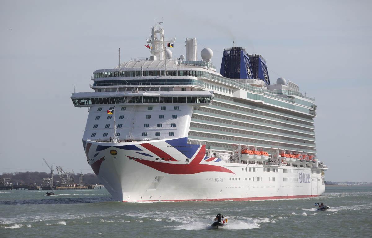 Britannia arrives in Southampton