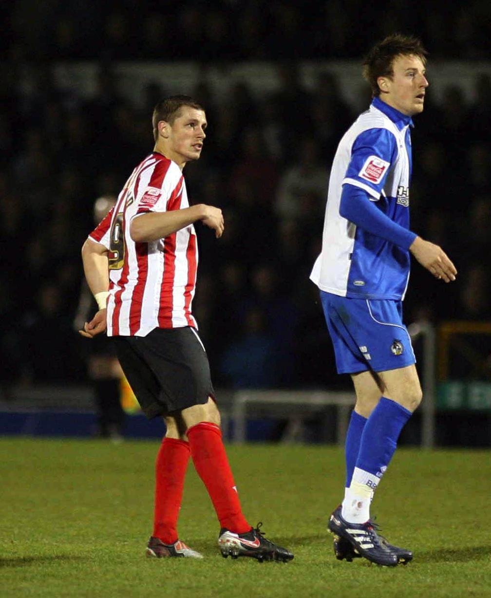 The French midfielder just after scoring his first goal for Saints against Bristol Rovers in April 2010.