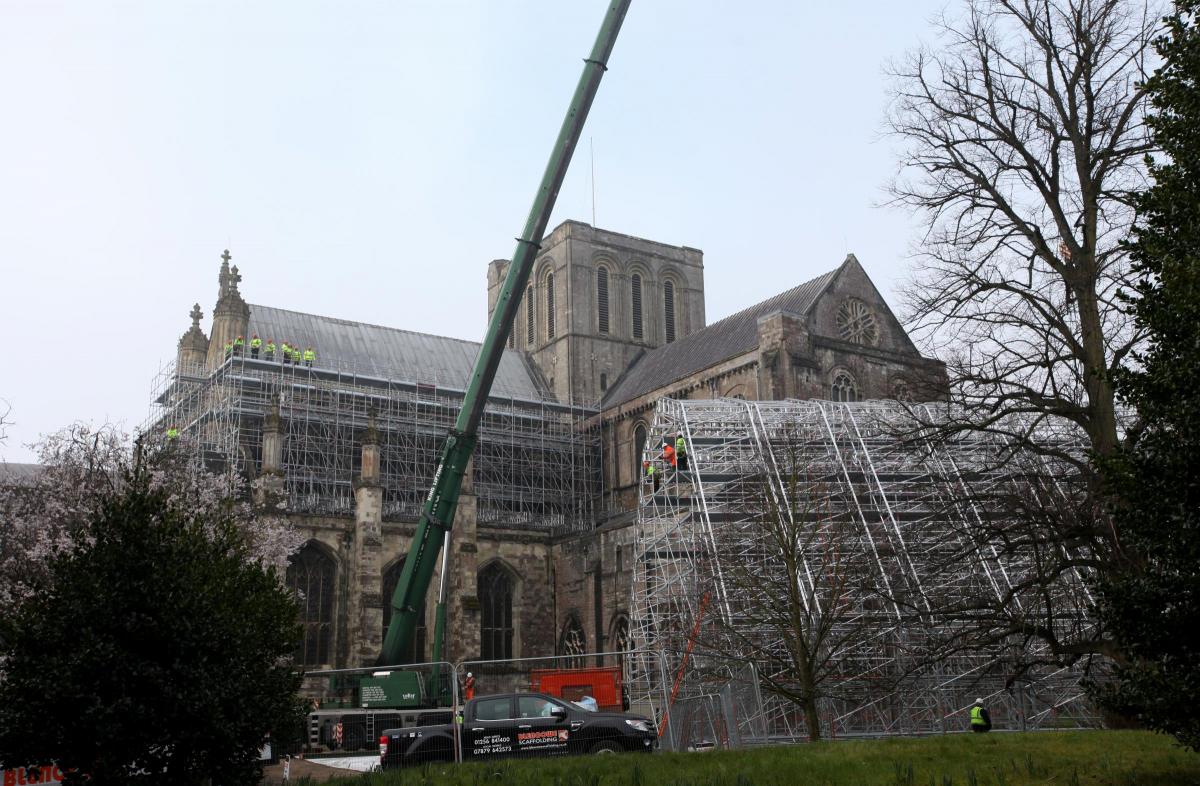 Winchester Cathedral Scaffolding