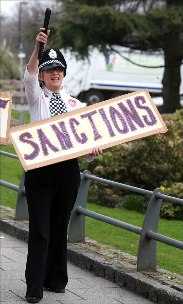 Protestors marching through Southampton against benefit sanctions