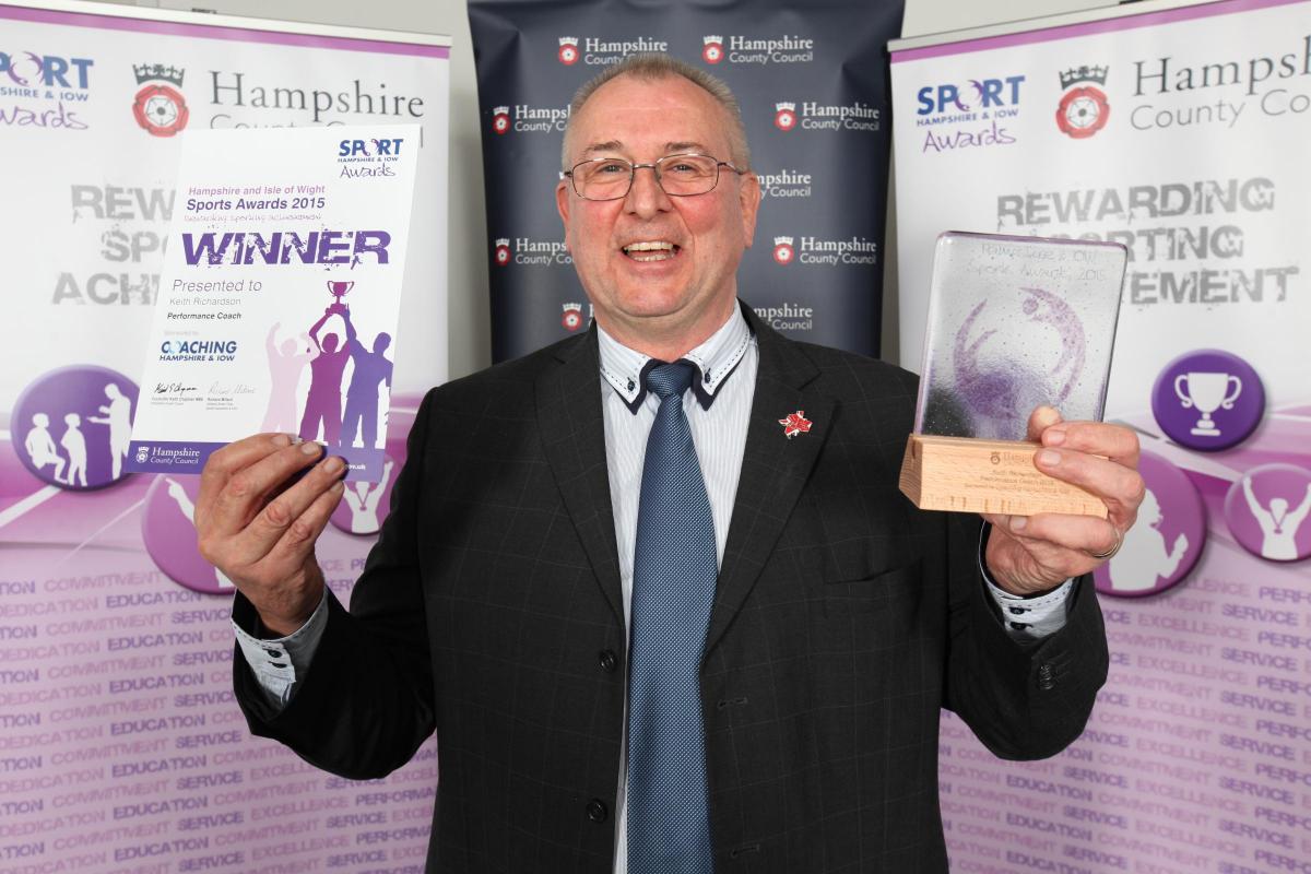 Hampshire and Isle of Wight Sports Awards. Keith Richardson, performance coach.