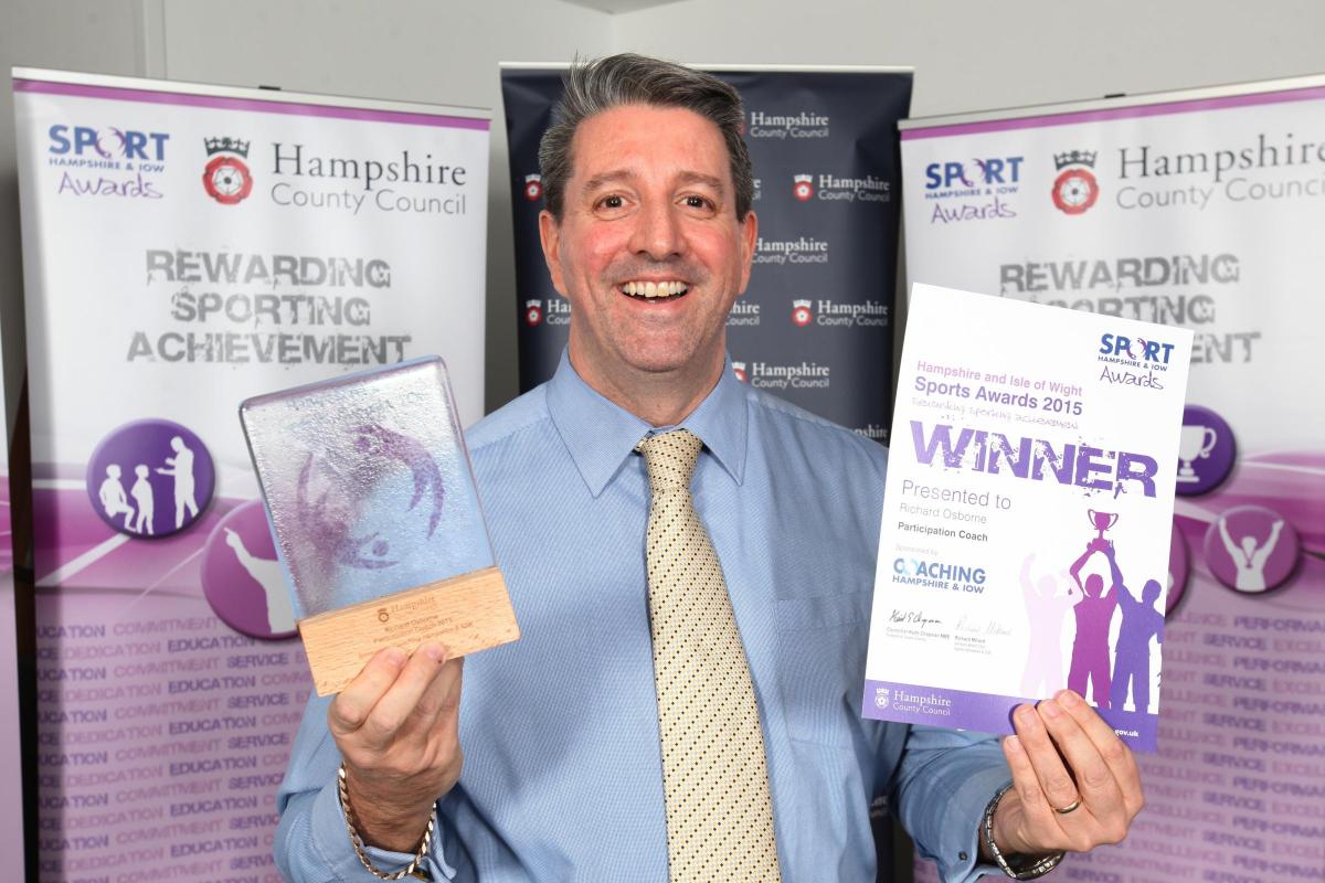 Hampshire and Isle of Wight Sports Awards. Richard Osborne, participation coach.