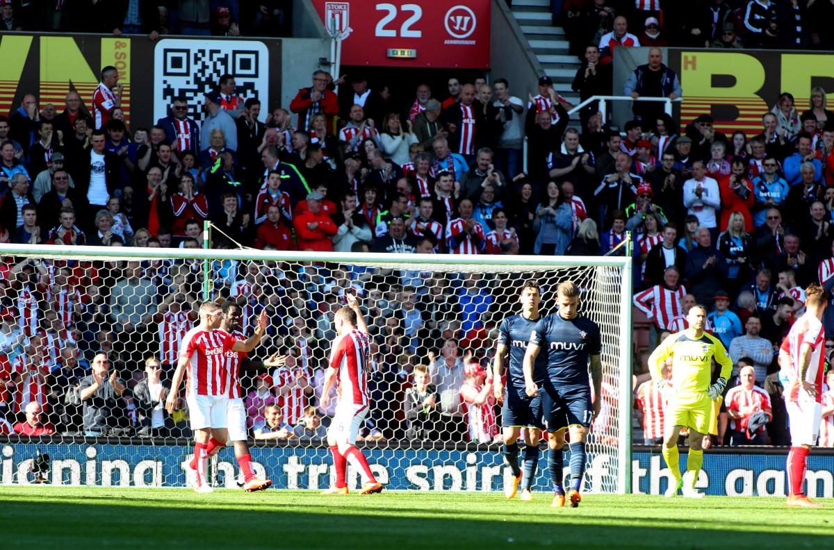 Stoke v Saints. The unauthorised downloading, editing, copying or distribution of this image is strictly prohibited.