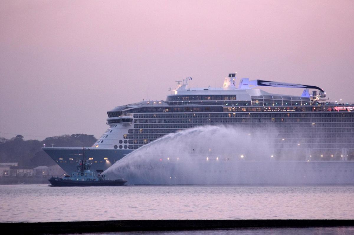 Anthem of the Seas departs on a mini-cruise. Picture by Martin Curtis