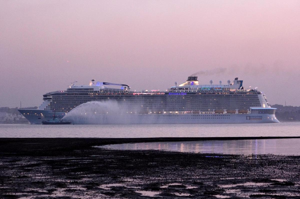 Anthem of the Seas departs on a mini-cruise. Picture by Martin Curtis