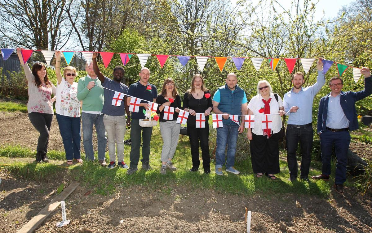 The Community Roots group at their allotment in Sandhurst Road, Polygon, Southampton
