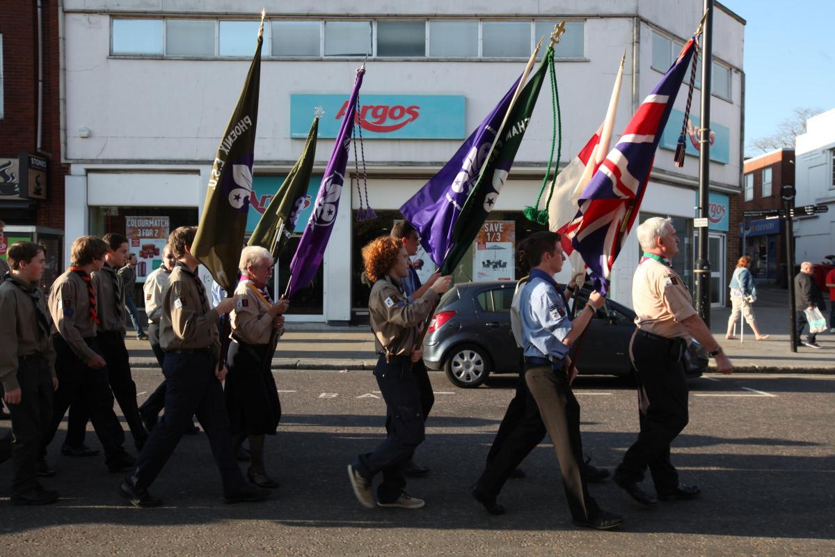 The St George's Day parade in Fareham