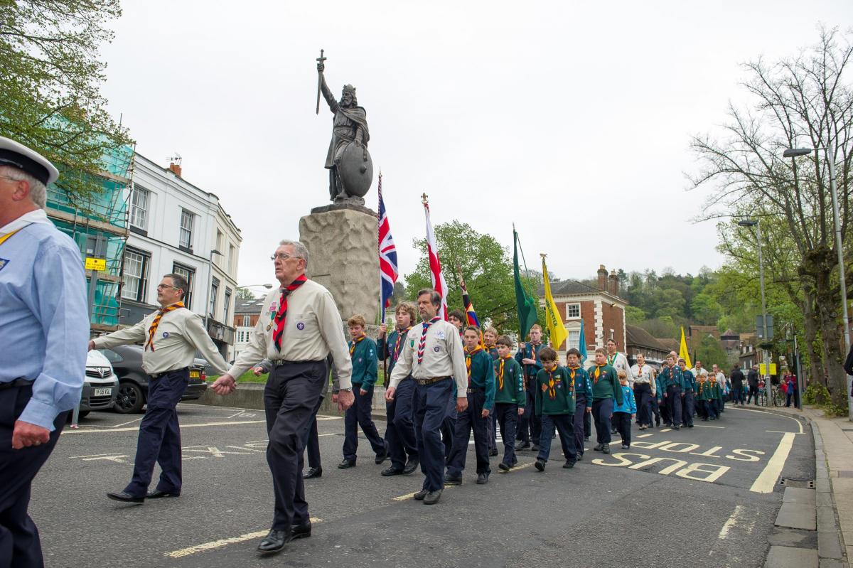 The St George's Day parade in Winchester