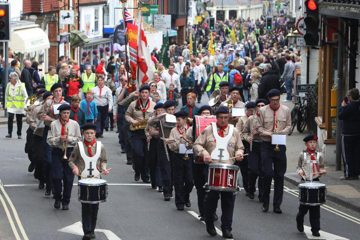 The St George's Day parade in Lyndhurst