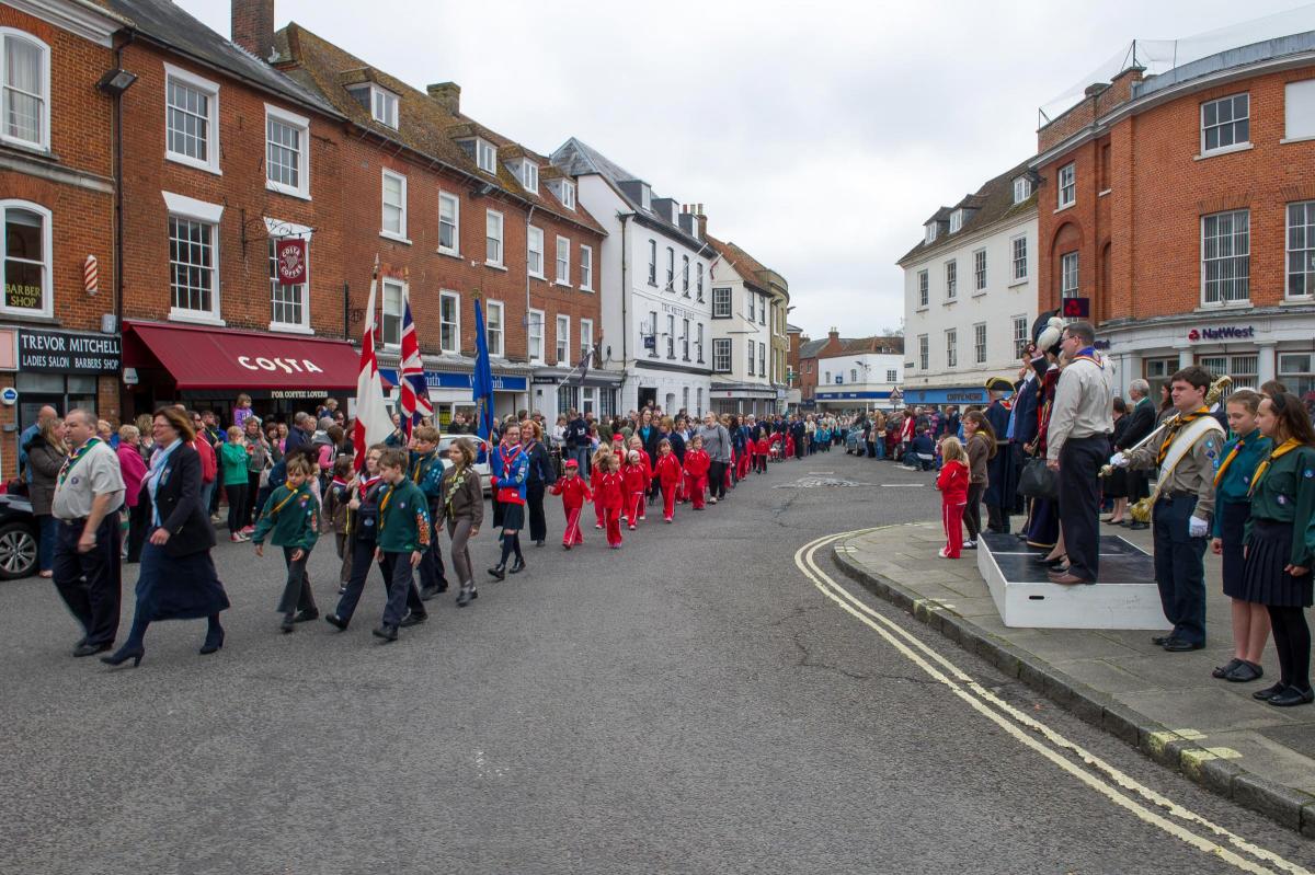 The St George's Day parade in Romsey