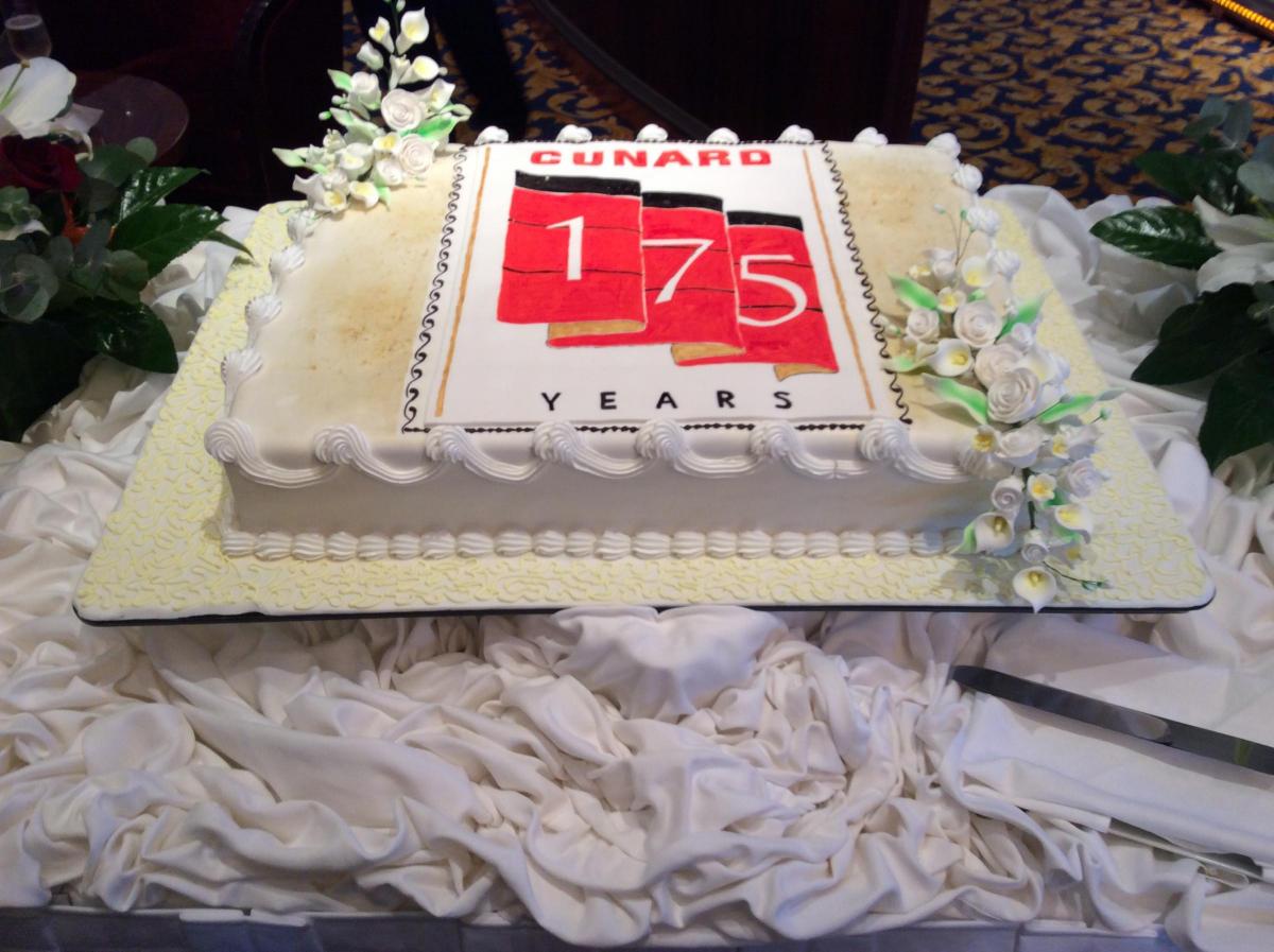 Cunard's 175th anniversary cake
